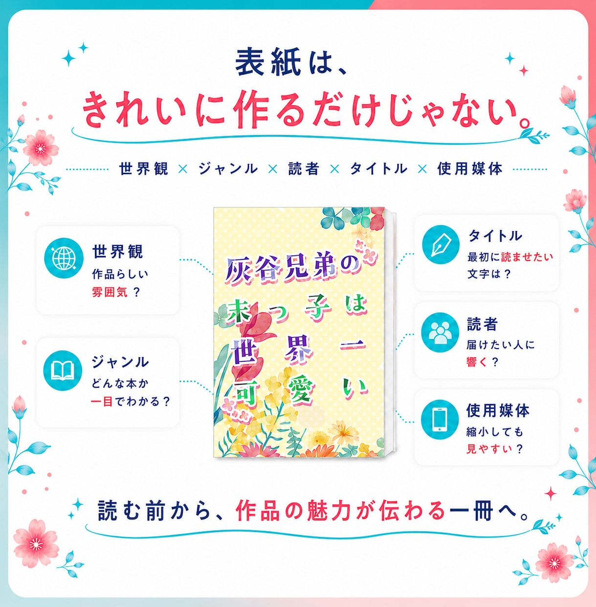 作品の魅力が一目で伝わる書籍表紙をデザインします Kindle・小説・同人誌まで◎魅力が伝わる表紙に イメージ3