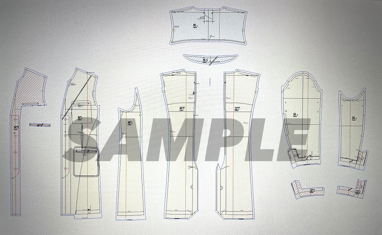 洋服・グッズのパターン(型紙)お作りします 縫製仕様書、グレーディングもお引き受けいたします イメージ3