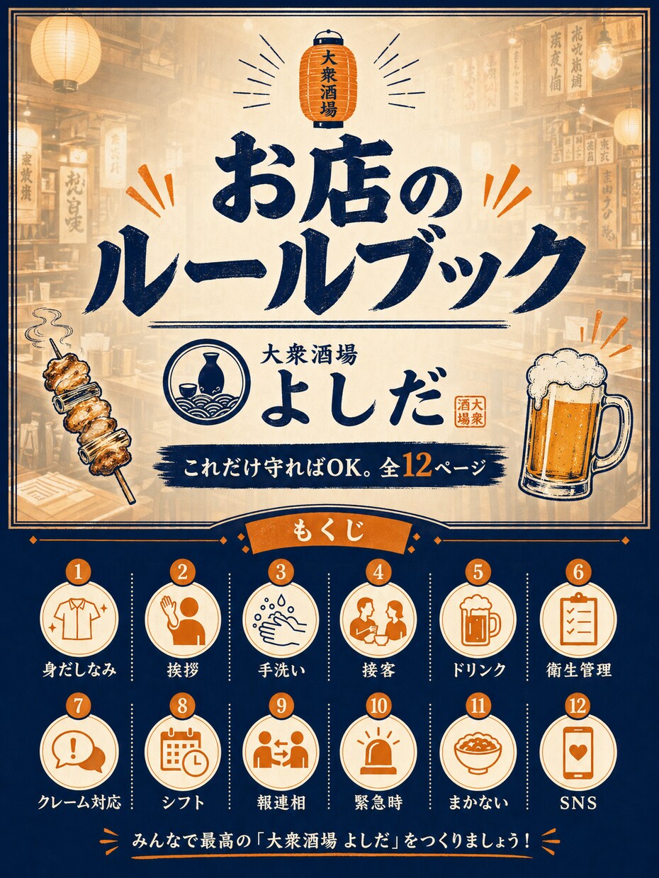 大手飲食チェーン出身者が、お店の課題を診断します 採用・教育・集客・数字管理の4領域をチェックし改善します。 イメージ3