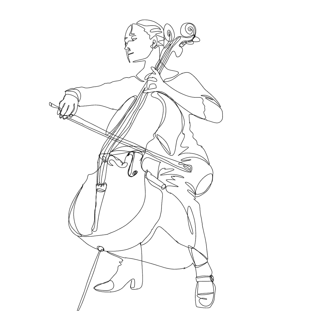 一筆描き風イラスト描きます Sアイコンに、隙間埋め用に、一筆描き風なイラスト作成します。 イメージ1