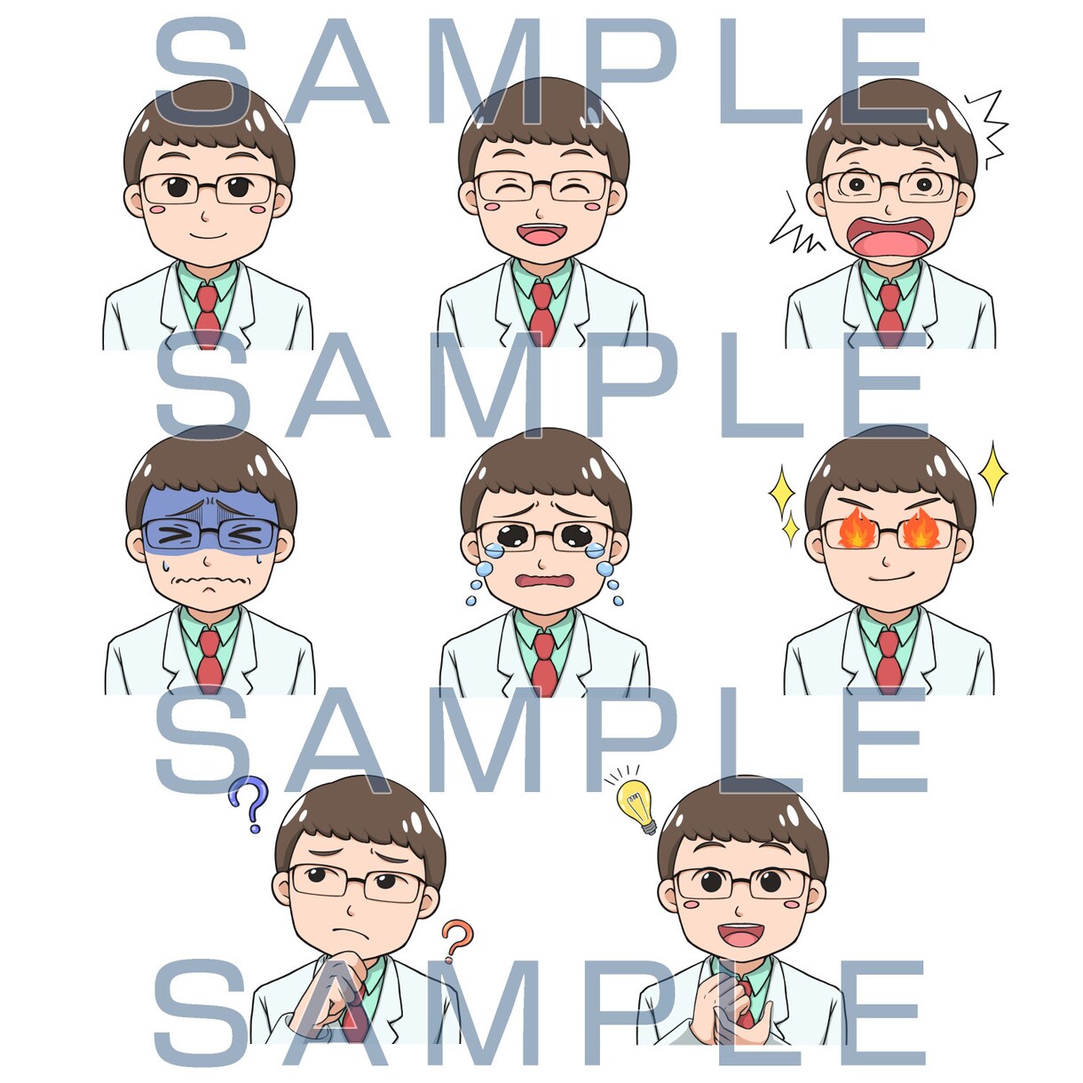 シンプルで使いやすいアイコンをお描きします 基本料金のみで表情を4点も選べちゃうお得なセットです！ イメージ6