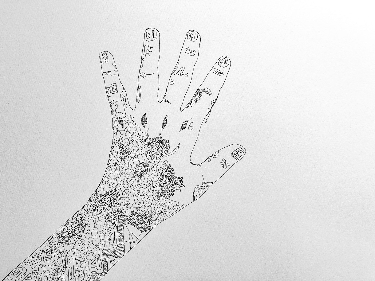 可愛い？不気味？ちょっと不思議なイラスト描きます お部屋の装飾等に！模様、ほんわか絵をボールペン画一発書きで！ イメージ8