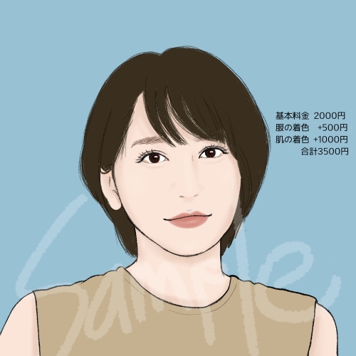 女性に人気！シンプルで好印象な似顔絵描きます 写真をアイコンにするのはちょっと、、という方にオススメ！ イメージ1
