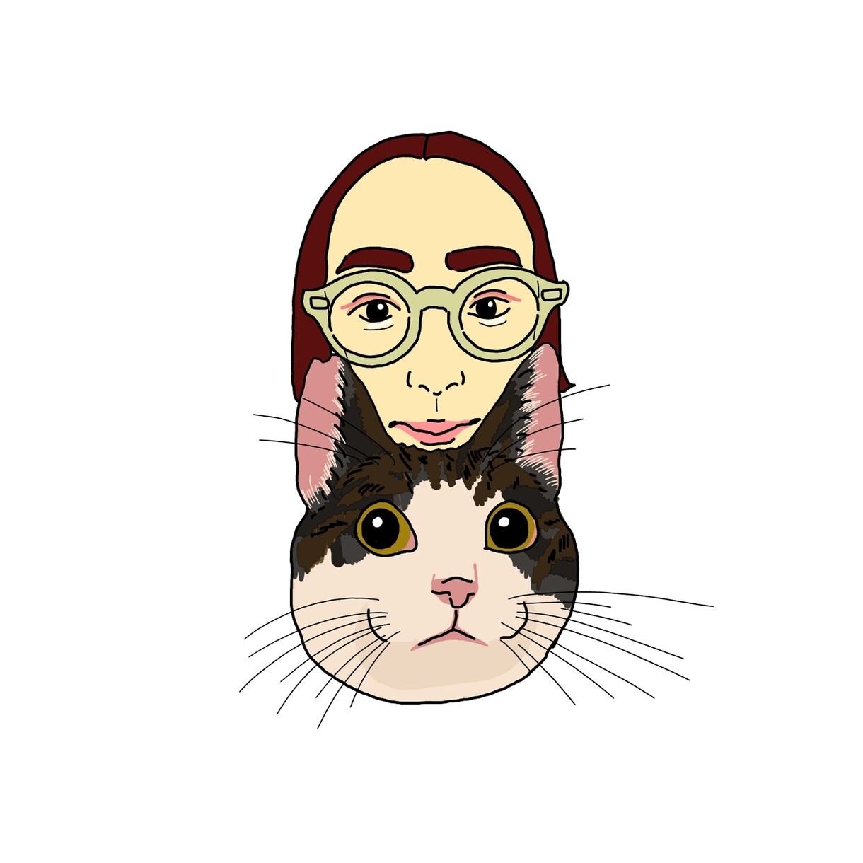 似顔絵実績が100件にいくまで1500円で描きます かわいいペットや、動物と一緒のイラストです。 イメージ1