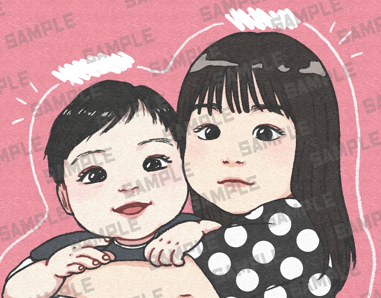 希望通りの似顔絵描きます 恋人、家族、友人へのプレゼントにも！ イメージ3