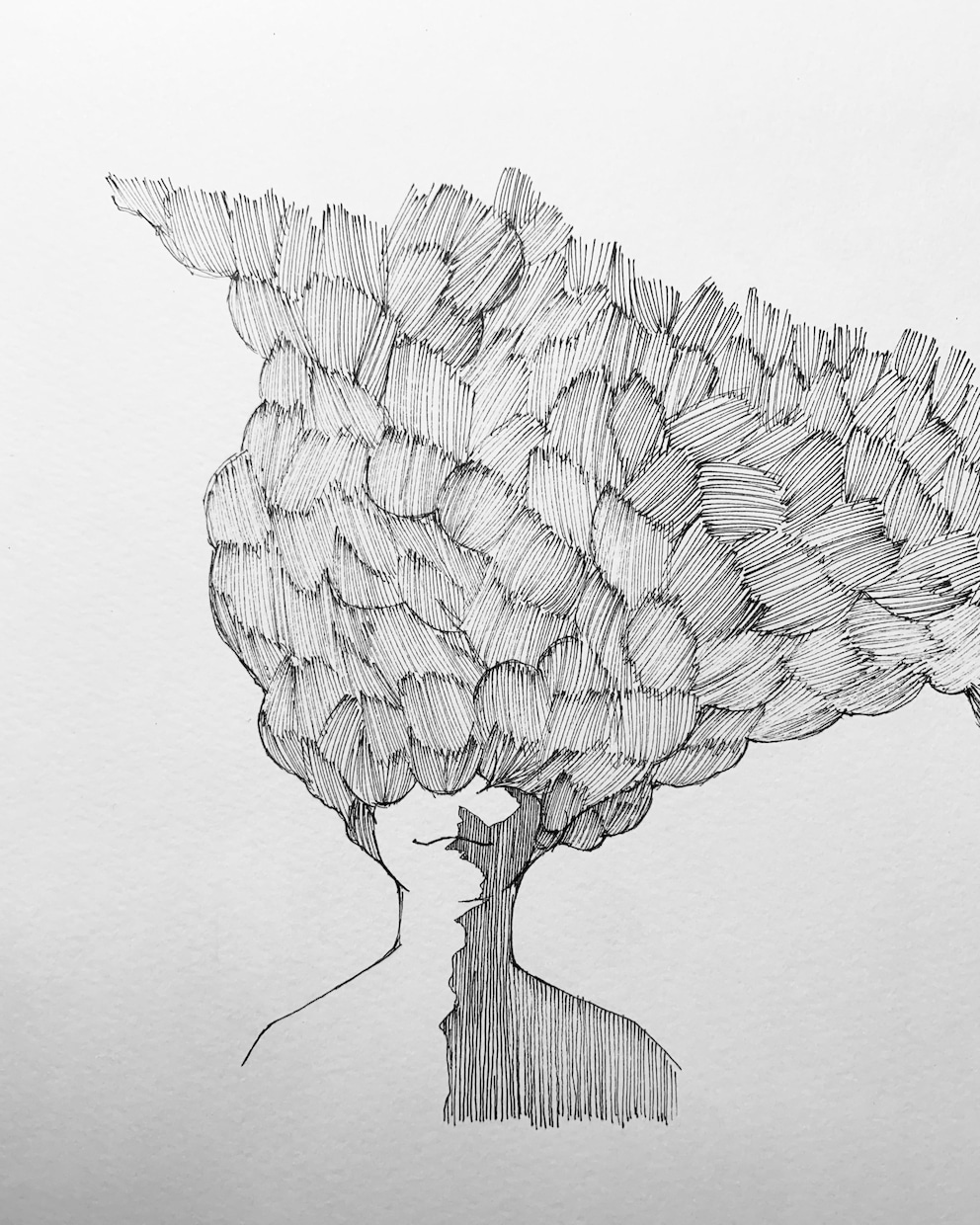 独特で緻密なモノクロ絵画描きます ミリペンという極細ペンなどを利用した，絵画作品です。 イメージ4