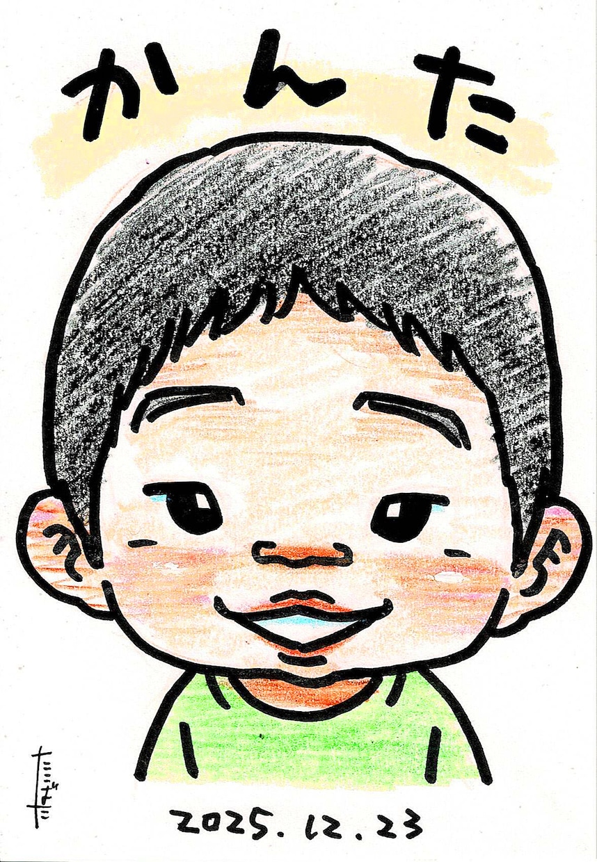 お1人1000円～！ハガキサイズ似顔絵描きます 温かみのある手描き！しっかり似せます！原画郵送もOK！ イメージ1