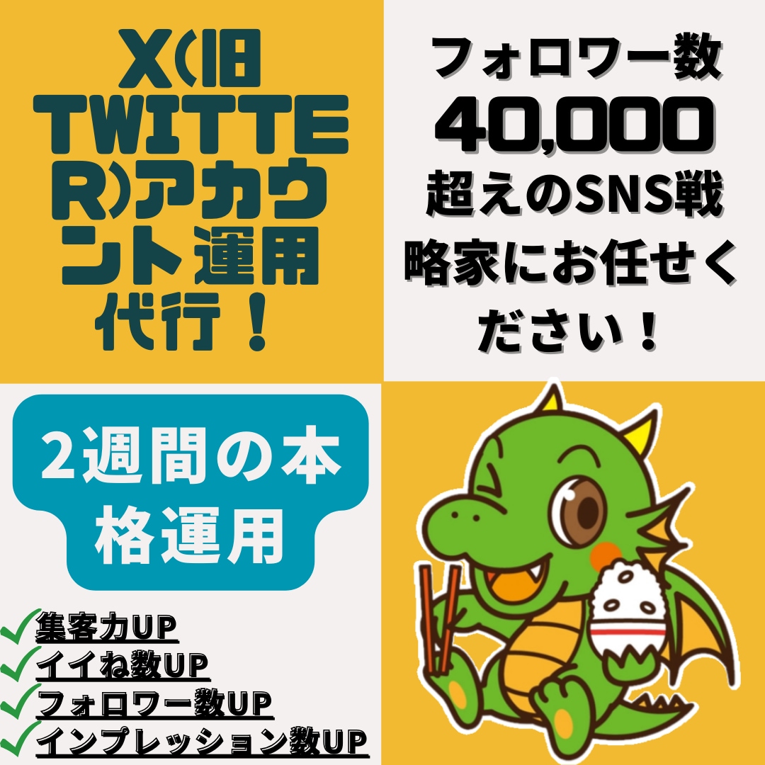 X（旧Twitter）運用をプロが本気で管理します 魅力的なアカウントに変身させて売上・集客に繋げます！ イメージ1