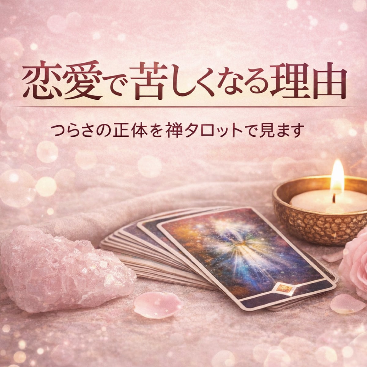 恋愛で苦しくなる理由を禅タロットでみます なぜこの恋が、こんなにも苦しくなっている？を紐解いていきます イメージ1
