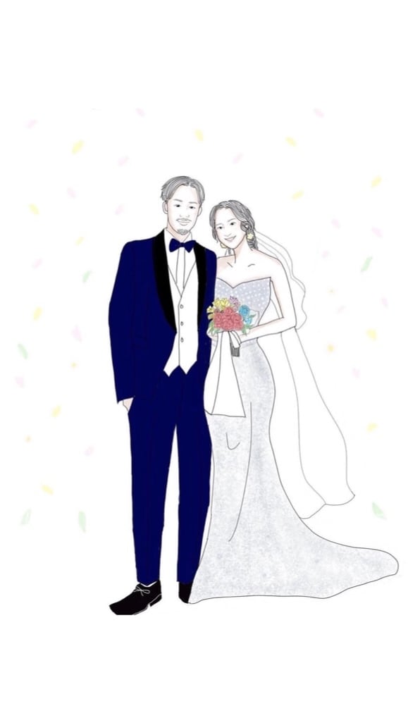 お洒落でそっくり♡思い出イラスト描きます 【5人限定3,000円☆】結婚式場、SNS、自宅でも映えます イメージ6