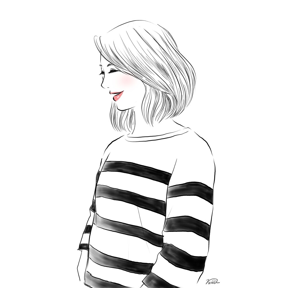 おしゃれさんにオススメします シンプルで目を惹く似顔絵アイコンです(❁´ω`❁) イメージ5