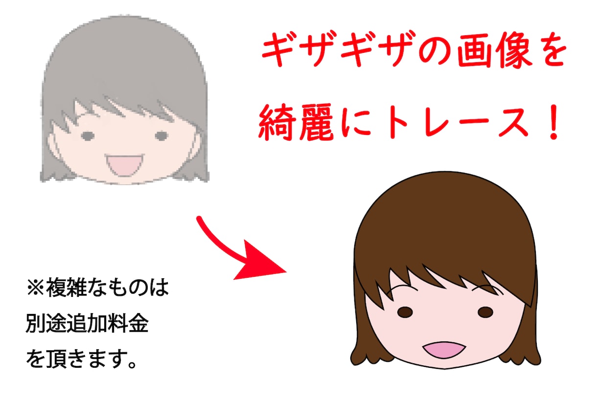 イラストをトレースしてベクターデータに変換します 手書きイラストや落書きをベクター化したい方へ イメージ2