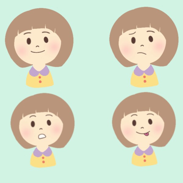 可愛いイラスト表情違い4点セット作成します SNSのアイコンや挿絵におすすめ！ イメージ3