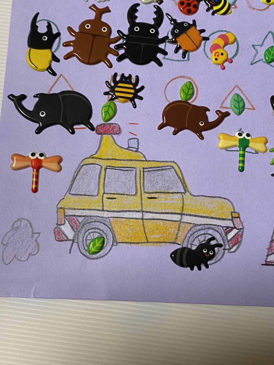 男の子のトイトレ！働く車のシール台紙描きます シール作戦！年子兄弟2児のかーちゃんがトイトレをサポート！ イメージ8