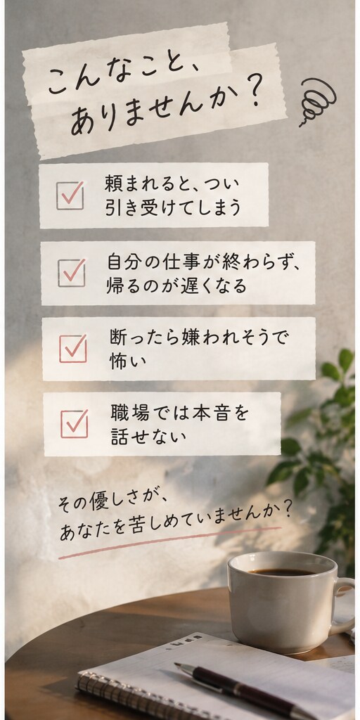 仕事を断れず抱え込む看護師の相談にのります 「私ばっかり…」の悩みを聞き、伝え方も一緒に考えます イメージ3