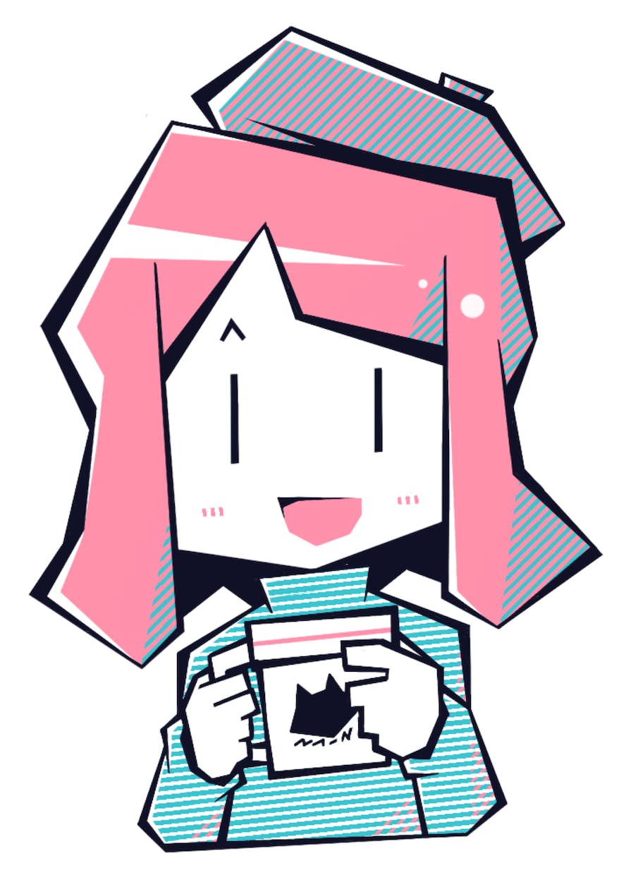 カクカクなイラスト描きます 角ばってるけど可愛らしいカクカクなイラストはいかがですか イメージ2