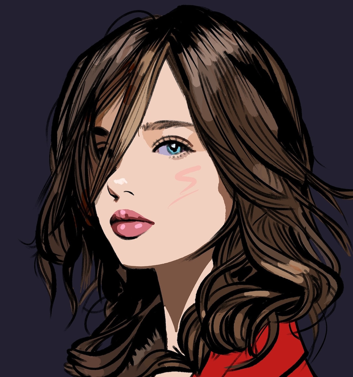 セル画風の彩色で似顔絵描きます くっきりした輪郭と色で小さなアイコンでも視認性バッチリ。 イメージ9