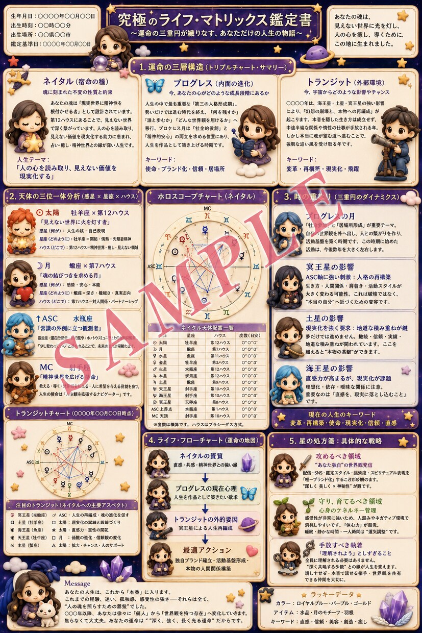 四柱推命×九星気学｜恋愛鑑定書PDFを作成します 恋愛傾向や特徴を読み解き、恋愛に活かせるヒントをお届けします イメージ7