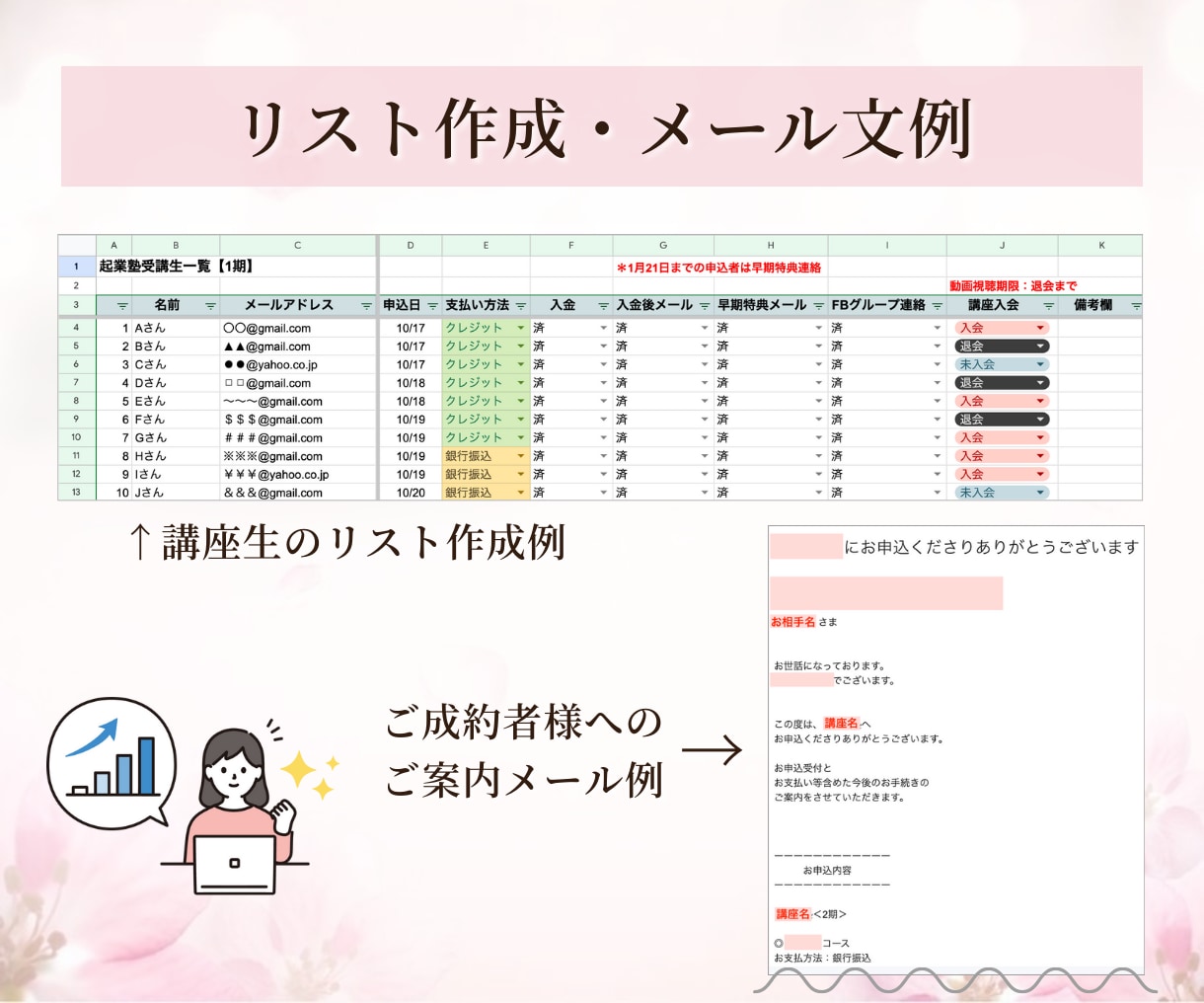 まるっと1ヶ月オンライン秘書でお仕事サポートします 敏腕マネージャー♡土日も対応可♡起業家目線♡先回り行動♡ イメージ6