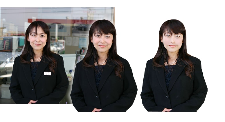 若返らせます。　別人にします　☆経営者必見☆スタッフを画像加工で別人にして広告物に使えます イメージ2