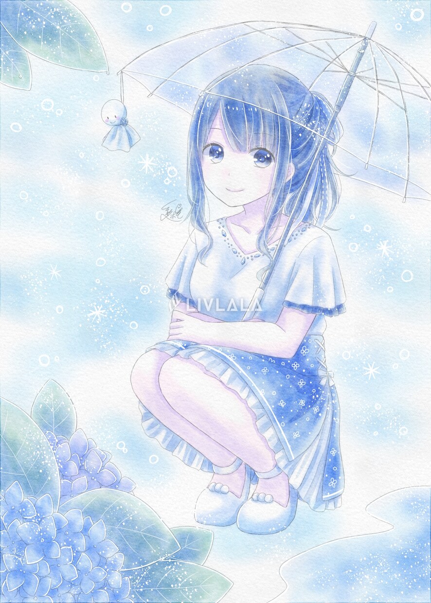 淡い色使いでイラストお描きします ゆめかわや水彩風もお任せください！ イメージ1