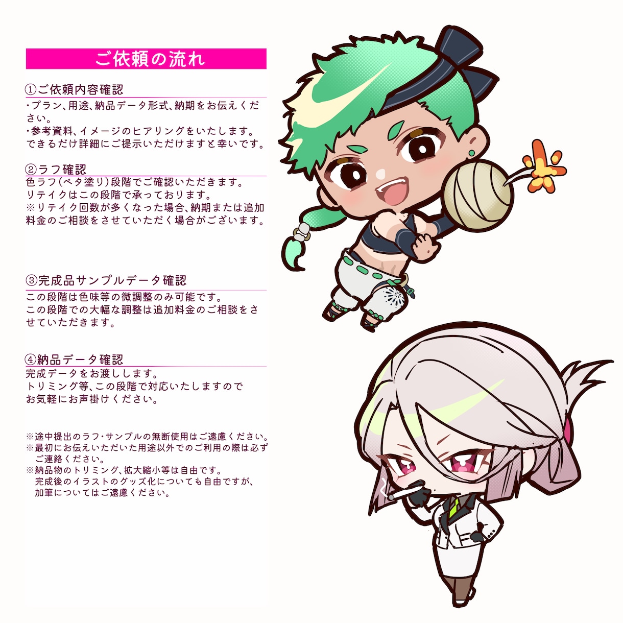 デフォルメイラスト製作します グッズなどにご利用ください！スタンプも製作可能です！ イメージ3