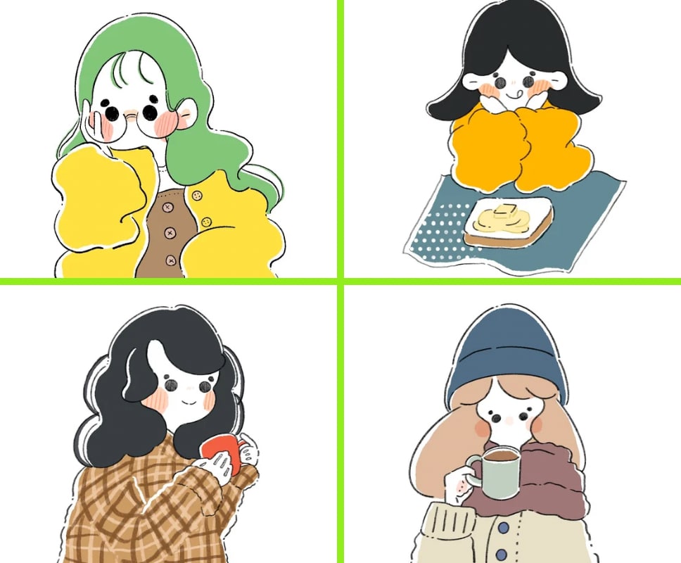 ふんわり可愛い絵本タッチの優しいイラスト描きます 商用利用◎アイコン｜似顔絵｜挿絵｜カットイラスト｜好感度UP イメージ5
