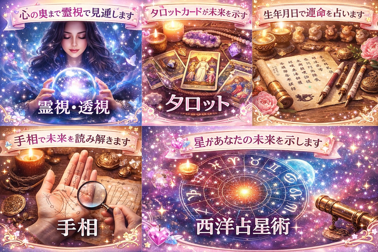 霊視×占星術で恋愛と未来鑑定します 本音と運命を読み解き現実的に導きます イメージ1