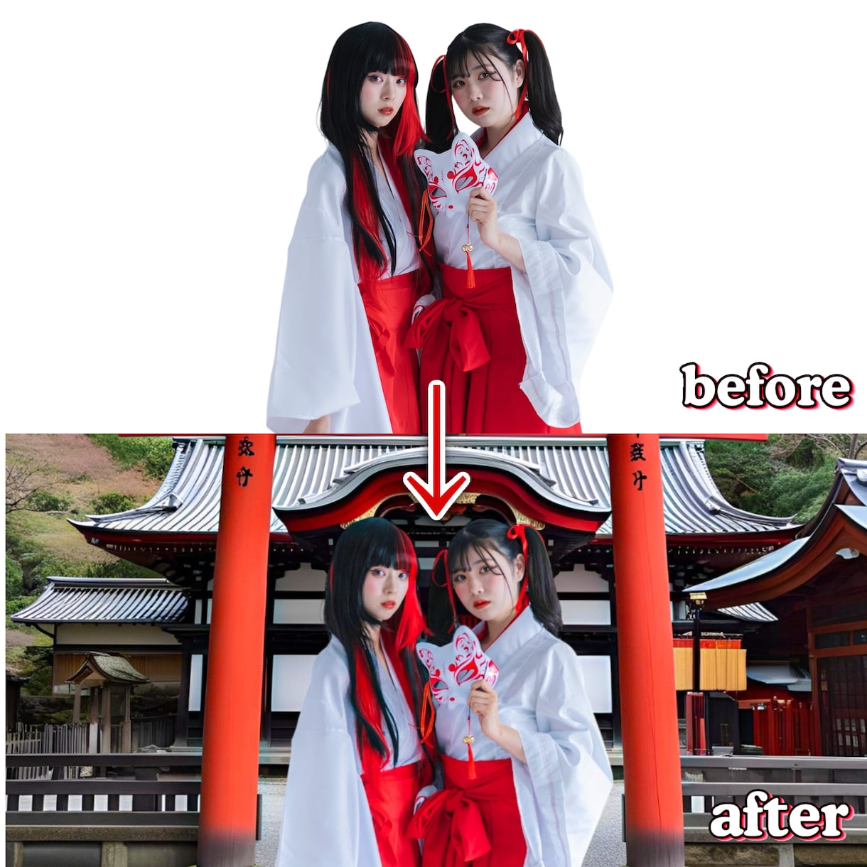 最短即日納品✨人物写真のレタッチ承ります 5枚1000円〜◎人物写真の加工、修正行います イメージ3