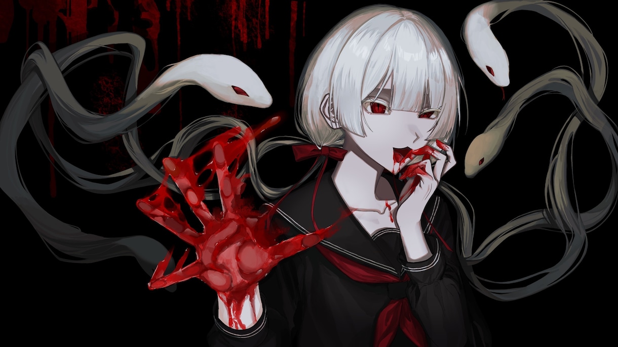 雰囲気のある一枚絵イラストを制作いたします ダークなMVイラスト、一枚絵など承ります！ イメージ2