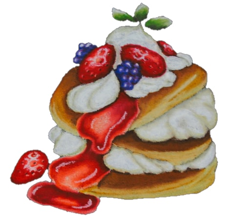 チョークアートでスイーツの絵を描きます 新作のスイーツなどのメニュー表や看板に。 イメージ1
