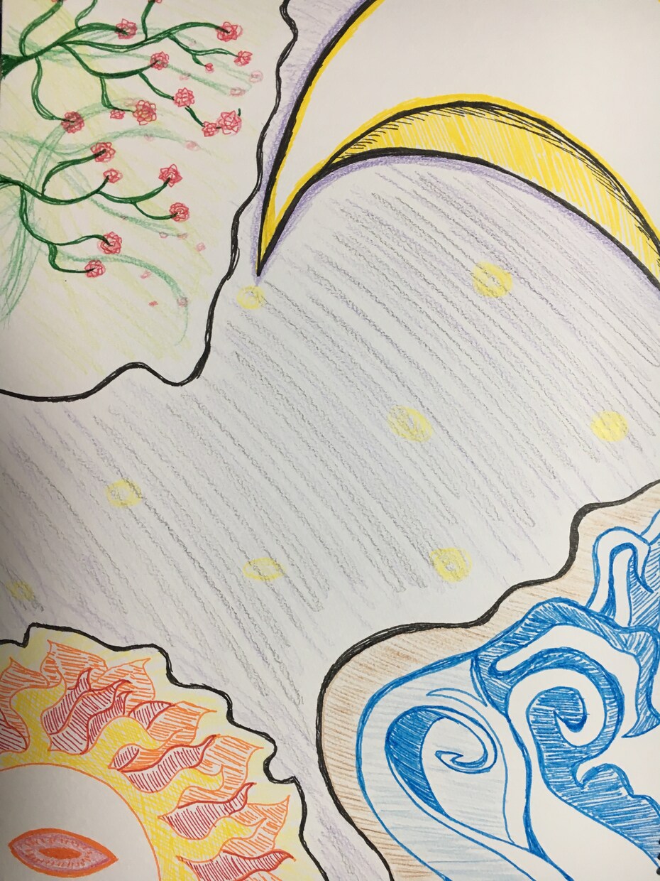 抽象的な絵になります 私の中での世界はこんな感じに見えてます。 イメージ1
