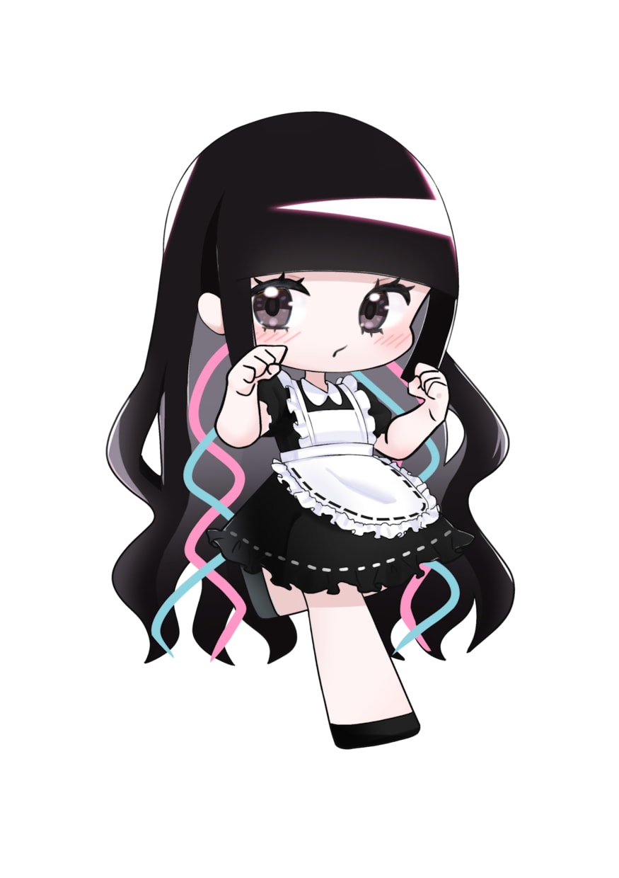 デフォルメされた女性ミニキャラ人物を描きます アクリルキーホルダー等にぴったりのちびキャライラストです！ イメージ4