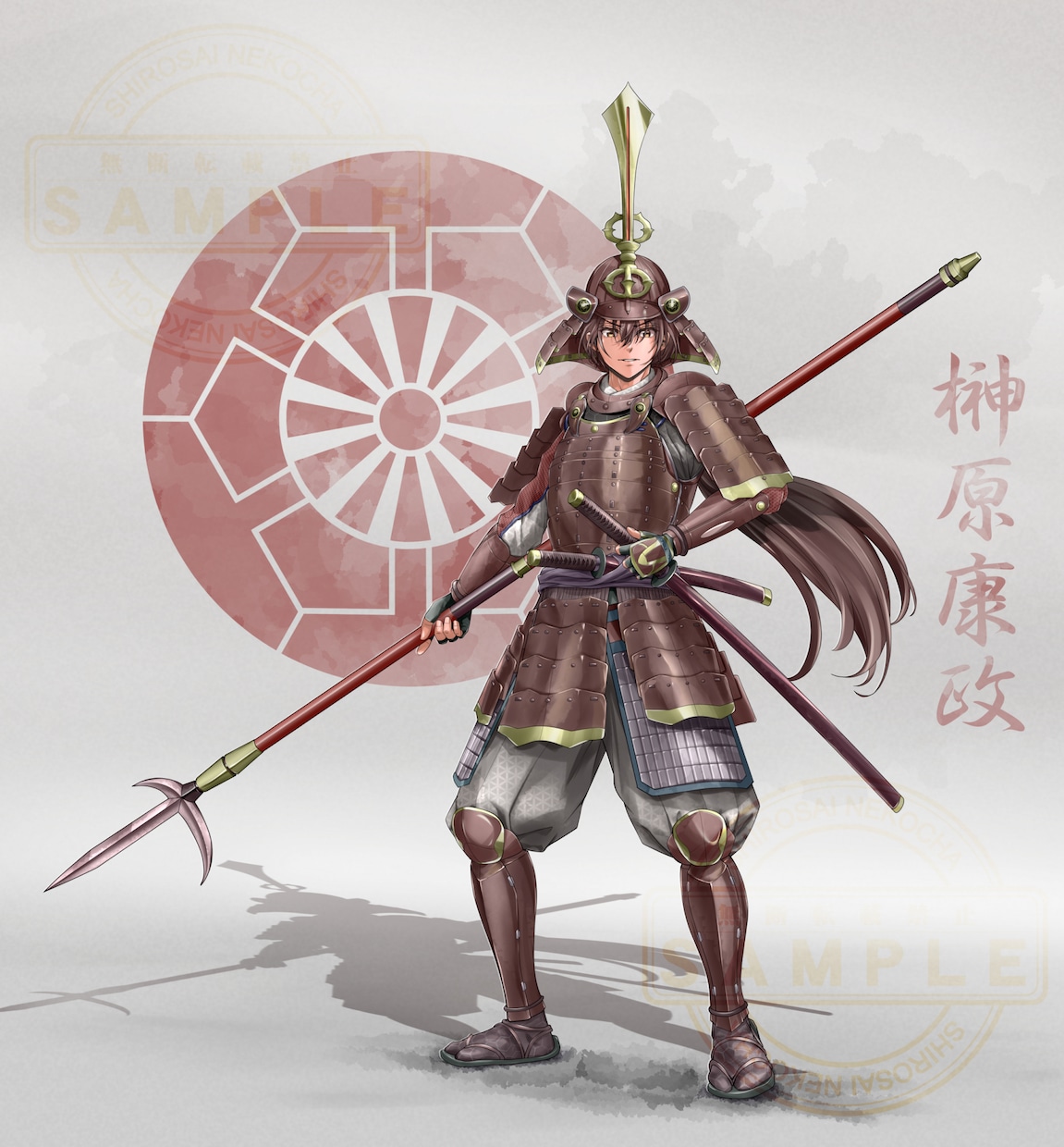 戦国の英雄・武将などの歴史的な人物キャラを描きます 奮い立つ戦国英雄・武将キャライラスト イメージ6