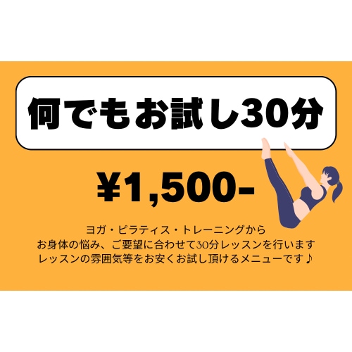 お得にお試しレッスン(ヨガ&ピラティス)します からだの専門家(理学療法士)のレッスンがお得に試せる♪ イメージ1