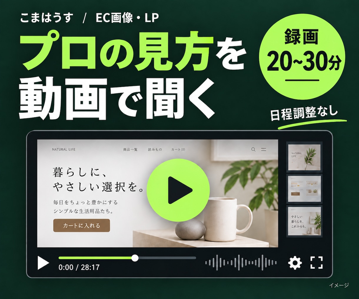EC画像・LPの改善点を動画で解説します 日程調整なし。プロの見る順番と直す理由が分かる イメージ1