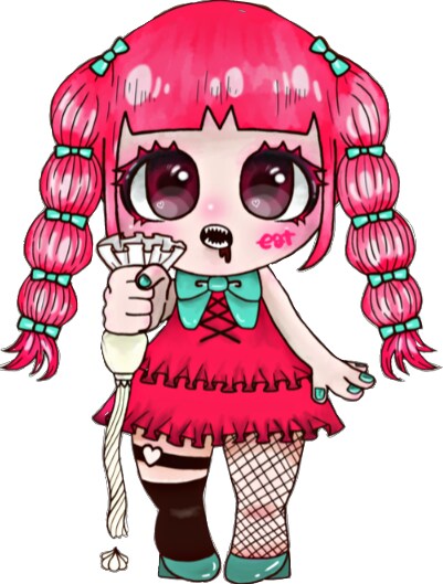 要望に応えながら、女の子のミニキャラデザインします ポップで可愛い女の子のミニキャラ イメージ2