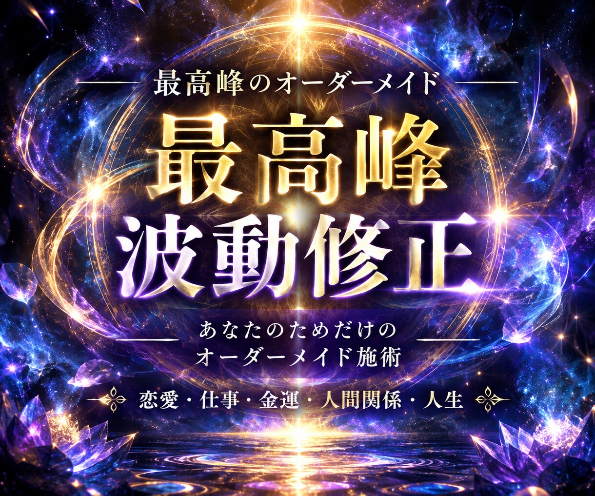最高峰のオーダーメイド波動修正で人生を整えます 今のあなたに必要な波動を読み、丁寧に整えます イメージ1