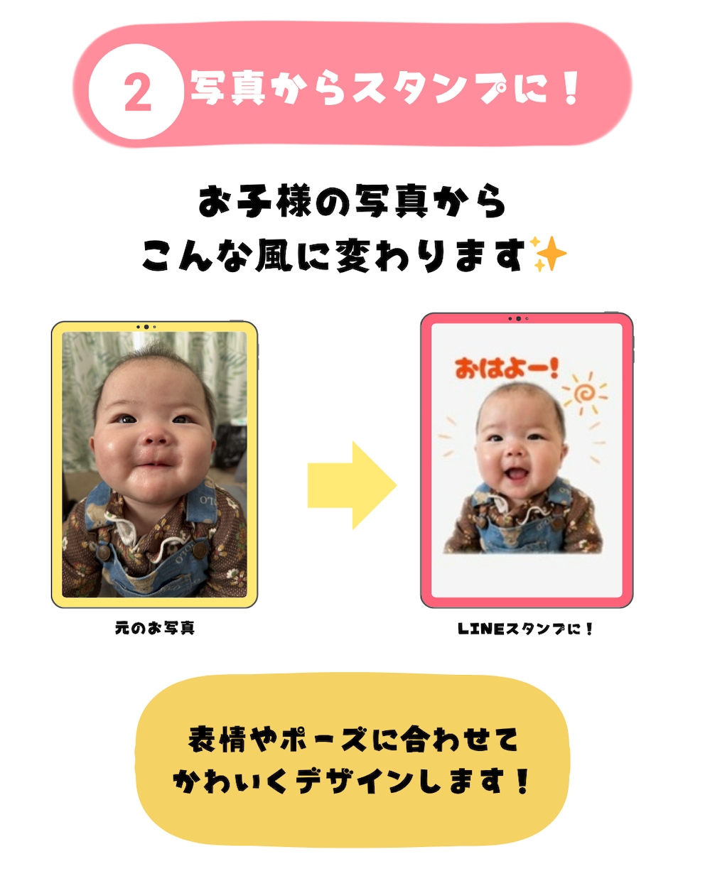 うちの子LINEスタンプ作ります 写真そのままの可愛さで制作します！ イメージ2