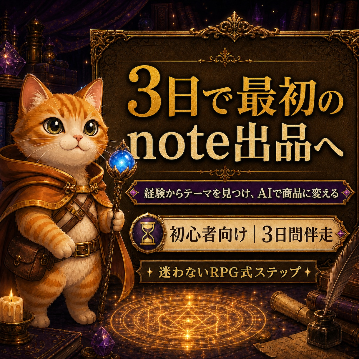 AI副業初心者のnote商品づくりを3日伴走します 次にやることが分かるから、最初の出品まで迷わず進めます イメージ1