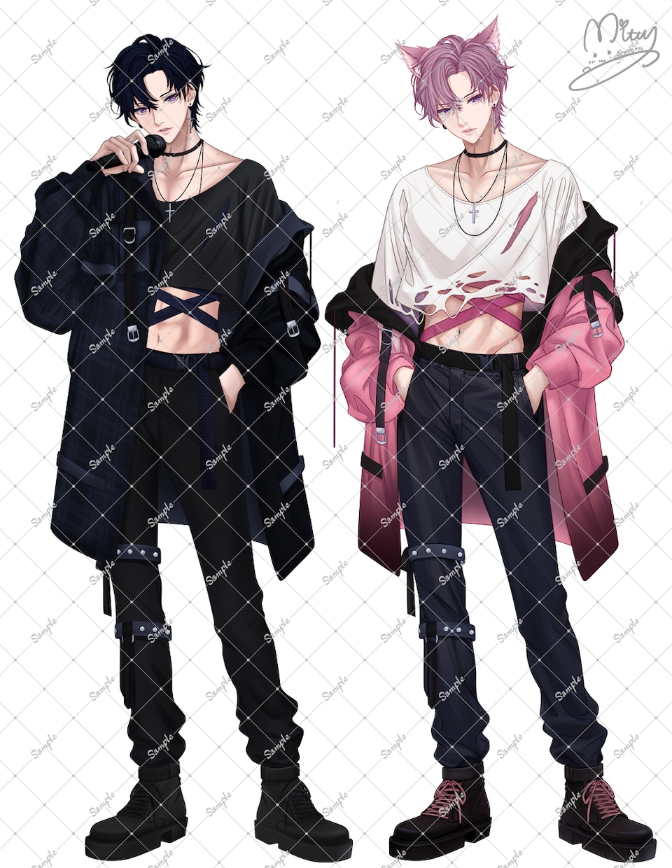 IRIAM・Youtube配信用立ち絵描きます 配信者・歌い手・TRPG！男女問わず世界観に合わせ制作します イメージ7