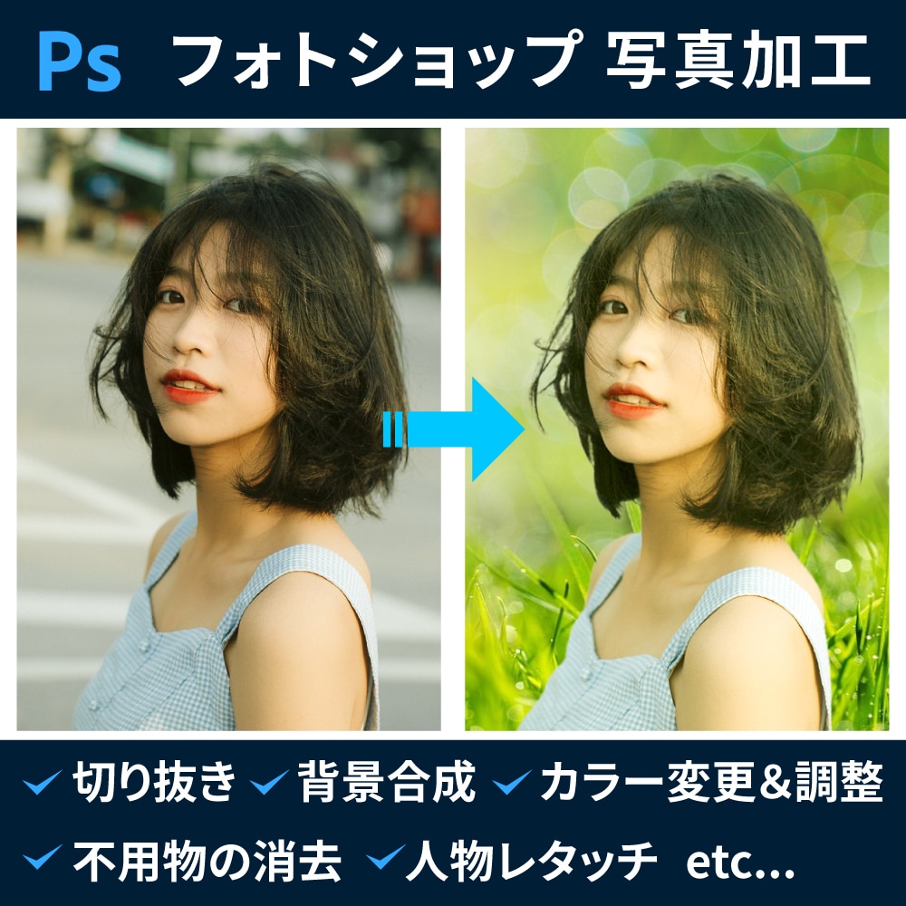 画像の白抜き、背景透過、カラー修正などを対応します 現役WEBデザイナーが対応！Photoshopでの画像加工 イメージ1