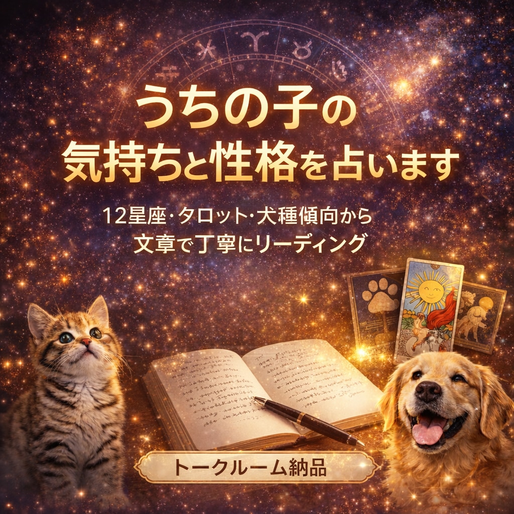 うちの子との絆を深く読み解き占います 言葉にできない想いを、絆から読み解く占い イメージ1