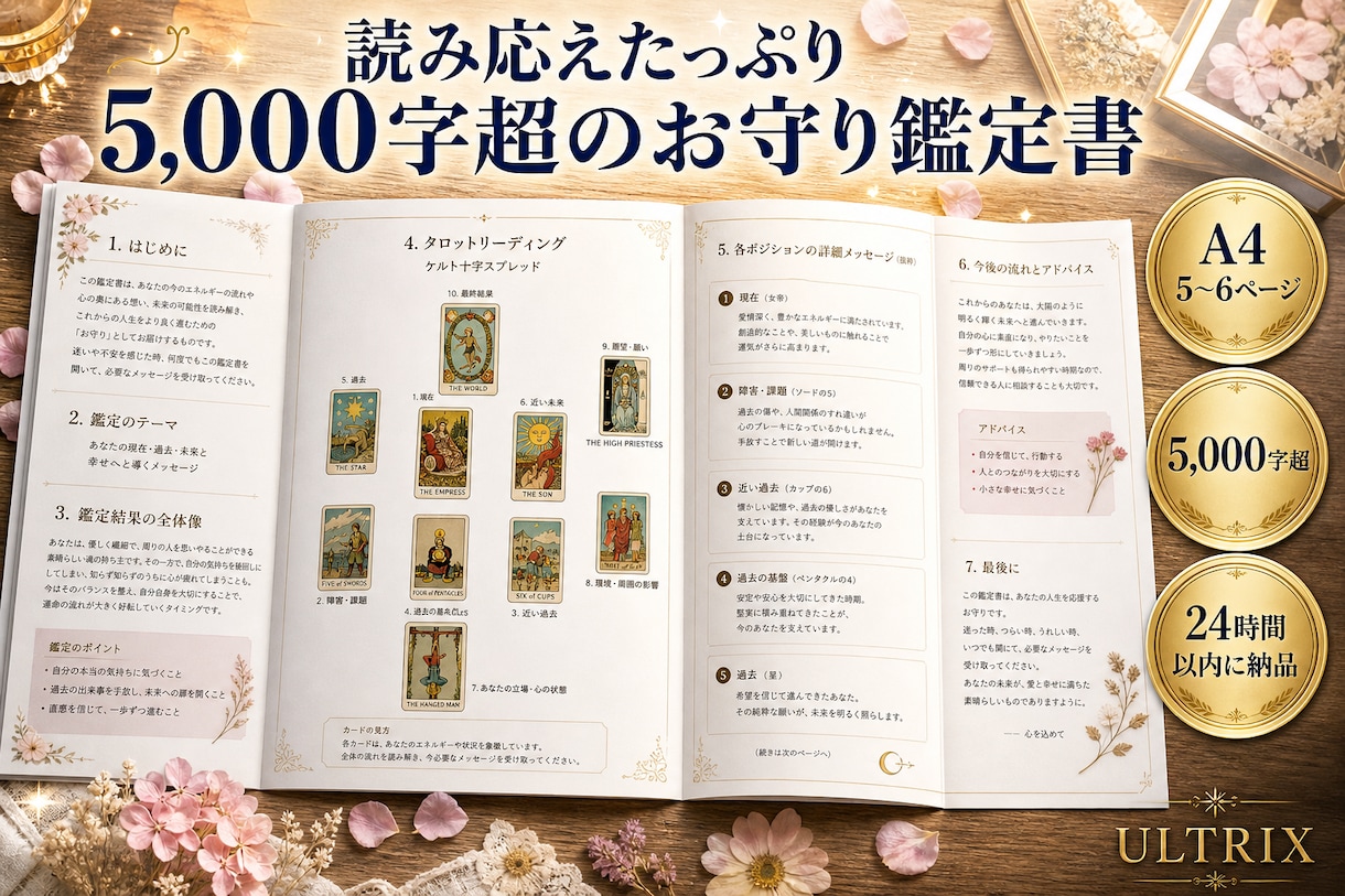 お守りPDF鑑定書｜彼の本音と未来を読み解きます 読み返せるお守り鑑定書PDF│ヘキサグラムで本音を本格鑑定 イメージ2