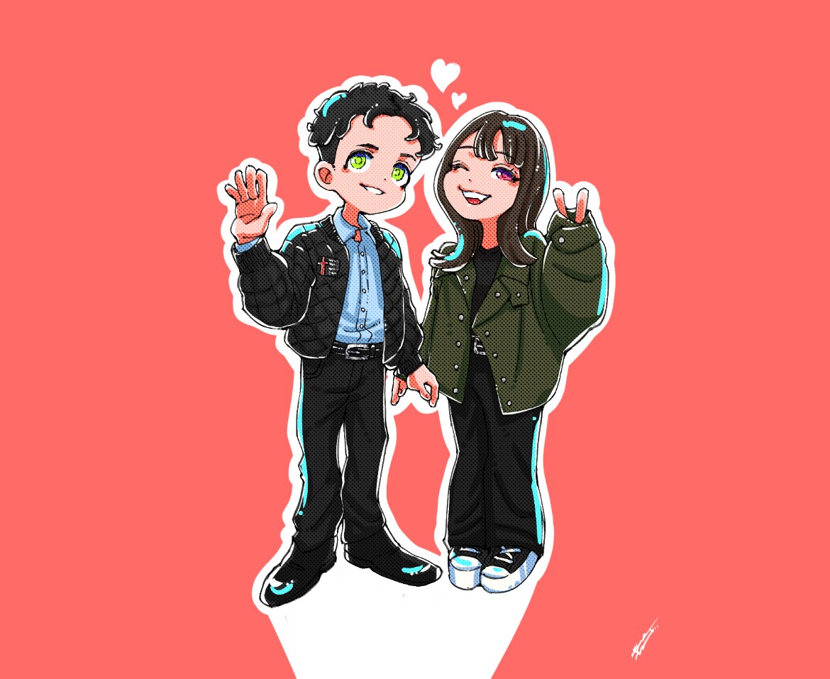 かわいい漫画タッチの似顔絵を描きます 結婚の記念や、大切な人へのプレゼントに。 イメージ3