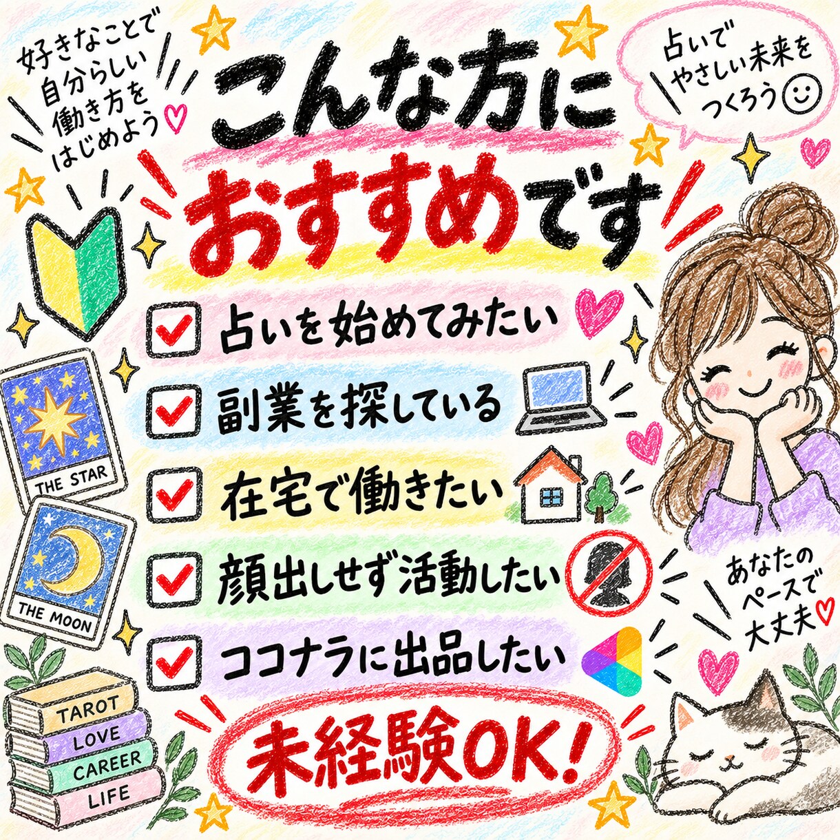 未経験から占い師になる方法をやさしく教えます タロットの基礎から鑑定文・出品までサポート！ イメージ3