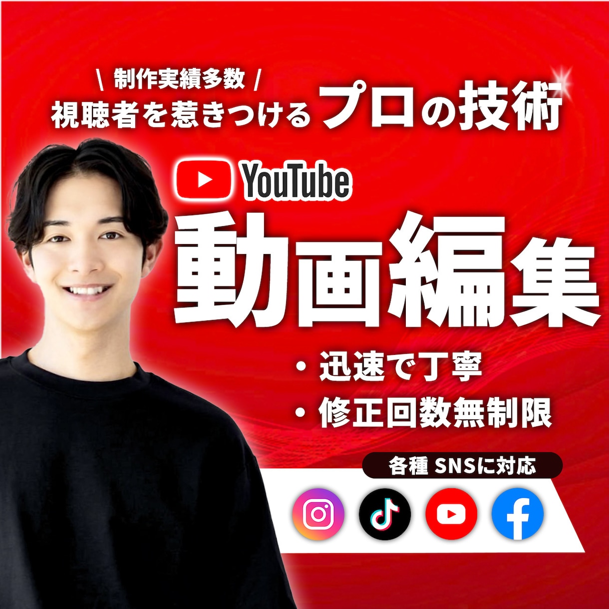 YouTube動画の編集をいたします プロの編集者が丁寧に編集をさせて頂きます！【修正回数無制限】 イメージ1