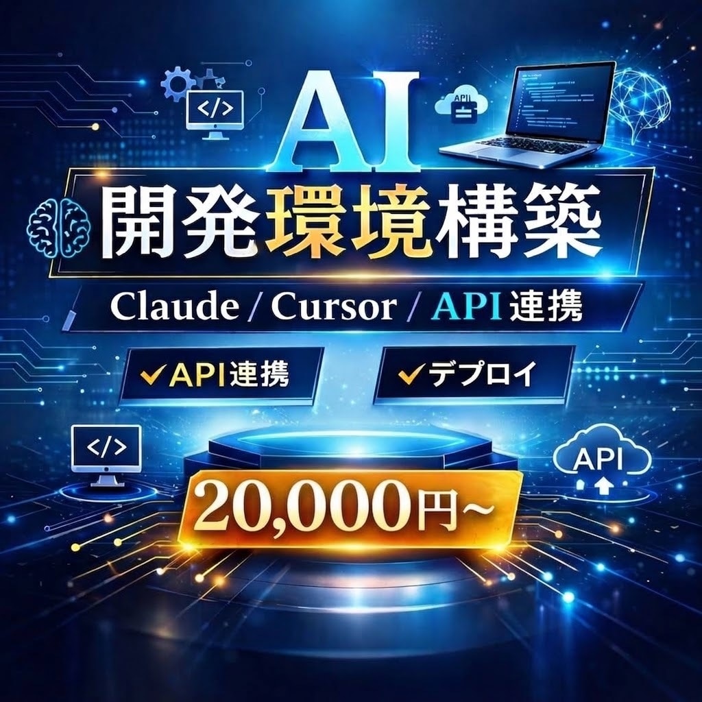 AI開発環境を構築します Claude/Cursor/API連携まで完全セットアップ イメージ1