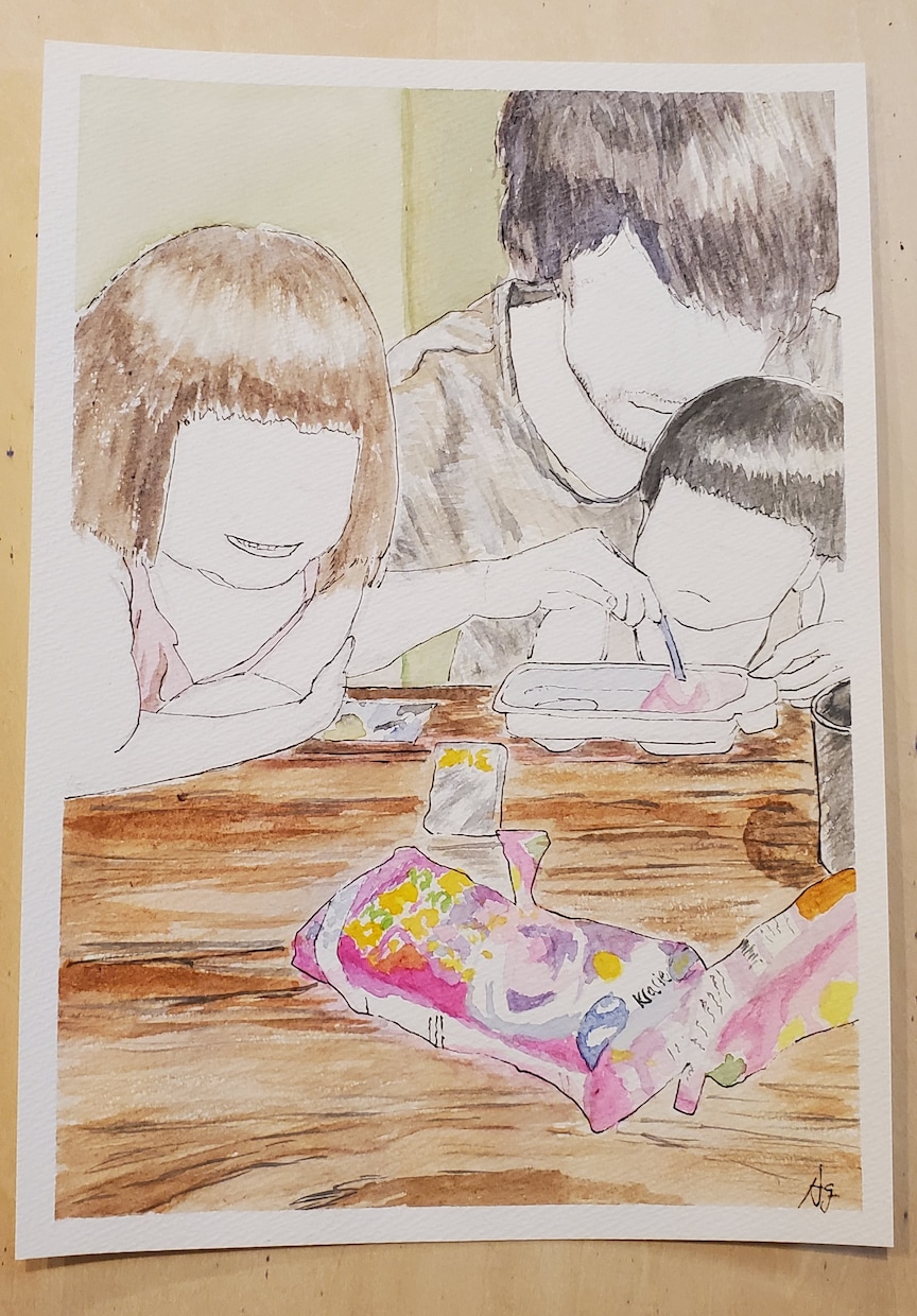 あの頃のあなたを水彩画にします 昔していた遊びや癖を描いて水彩画にします イメージ4
