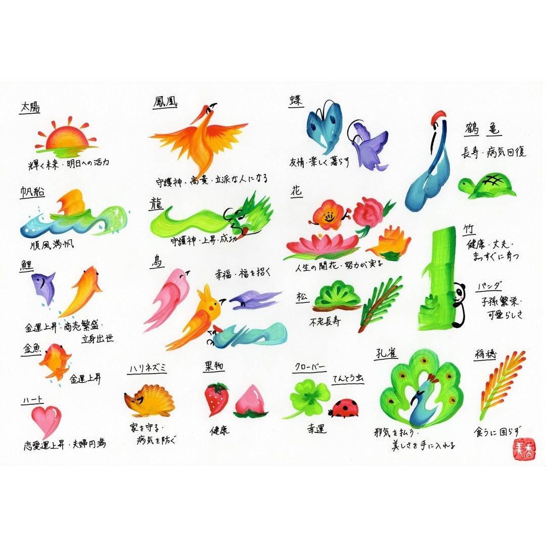 縁起の良い花文字で命名書をお書きします 明るい未来を描く花文字命名書（A4／送料込） イメージ7